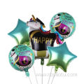 5pc Happy Birthday Foil Balloons Sets